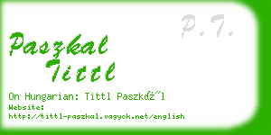 paszkal tittl business card
